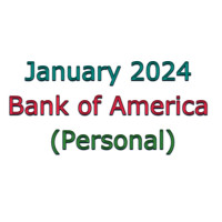 Personal January 2024 । Bank of America Bank Statement Template